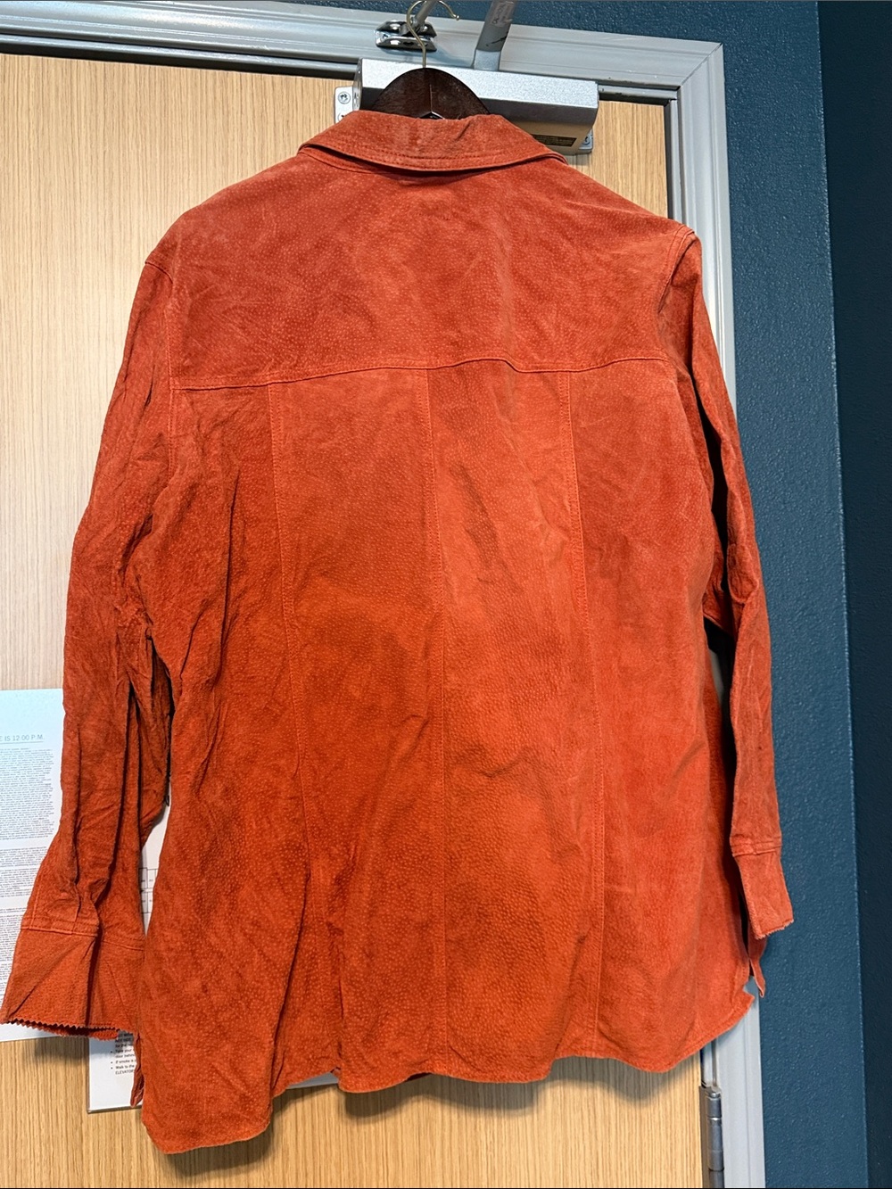bagatelle Rust Orange Suede Button-Front Jacket - Picture 5 of 5